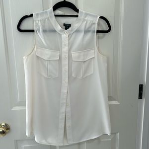 J Crew Sleeveless button-up